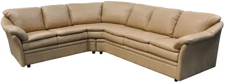 Uptown 2-pc. Sectional Sofa in Urban Wheat by Omnia Leather