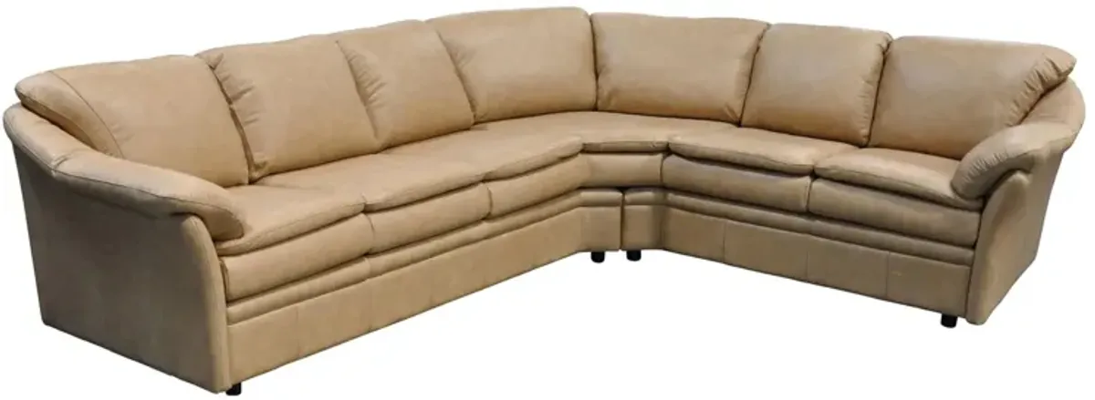 Uptown 2-pc. Sectional Sofa in Urban Wheat by Omnia Leather