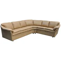 Uptown 2-pc. Sectional Sofa in Urban Wheat by Omnia Leather