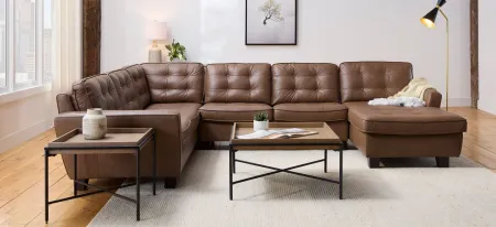 Bryce 3-pc. Sectional in Brown by Chateau D'Ax