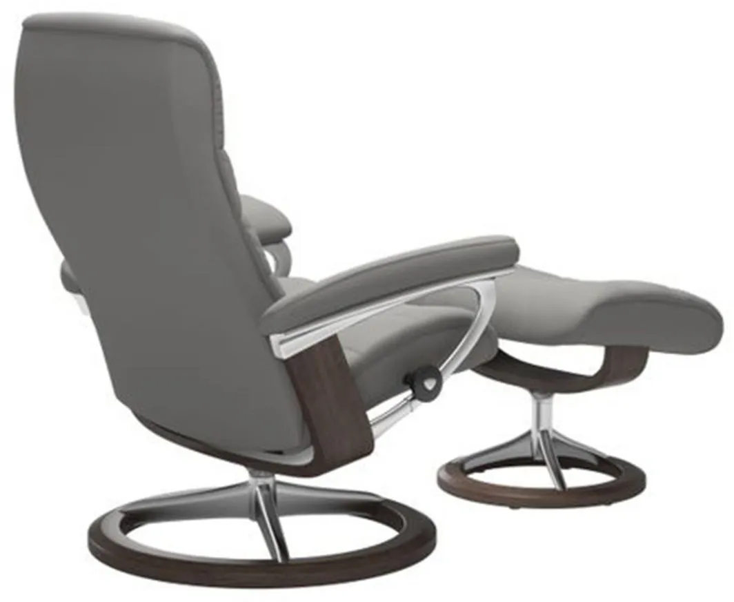 Stressless Opal Large Signature Reclining Chair and Ottoman