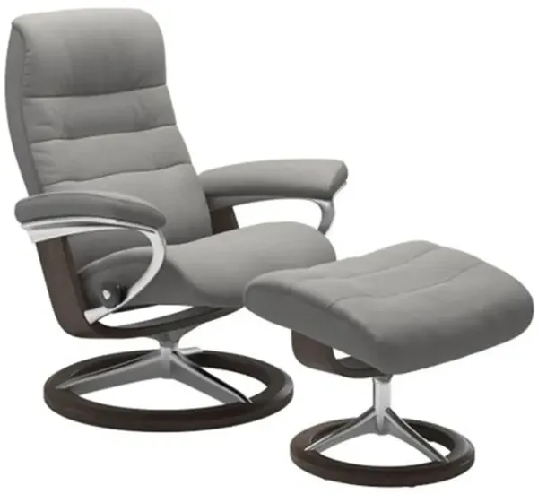 Stressless Opal Large Signature Reclining Chair and Ottoman