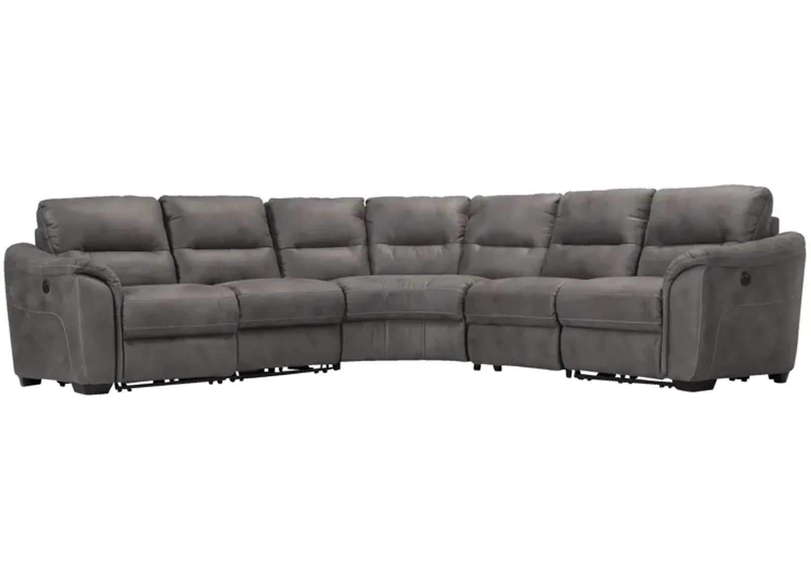 Rockland Microfiber 5-pc. Power Sectional in Gray by Bellanest