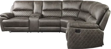Dominion 3-pc. Reclining Sectional Sofa in Brown by Homelegance