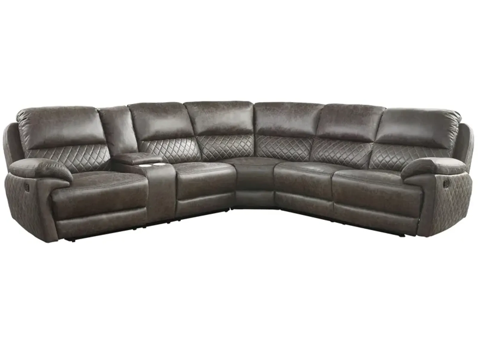 Dominion 3-pc. Reclining Sectional Sofa in Brown by Homelegance