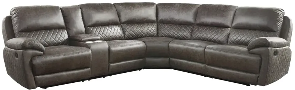 Dominion 3-pc. Reclining Sectional Sofa in Brown by Homelegance