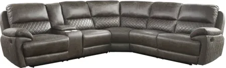 Dominion 3-pc. Reclining Sectional Sofa in Brown by Homelegance