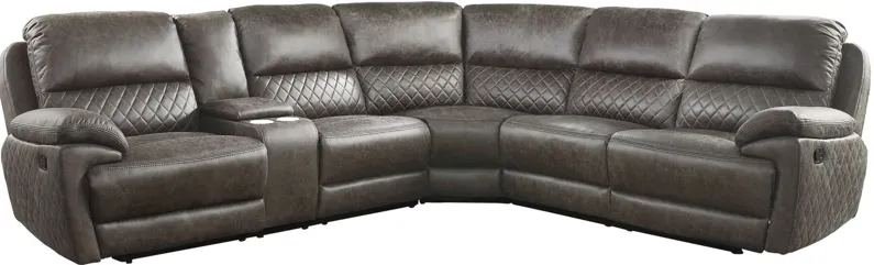 Dominion 3-pc Reclining Sectional Sofa in Brown by Homelegance