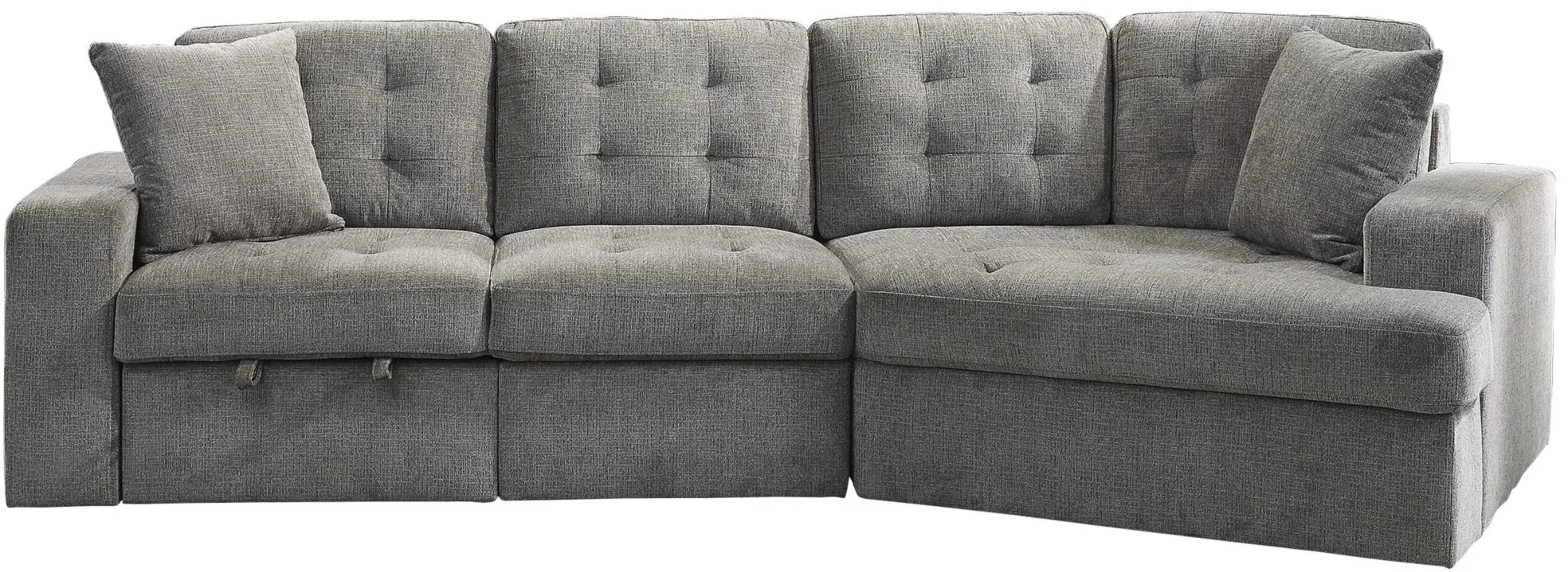 Tonya 2-pc. Sectional Sofa in Gray by Homelegance