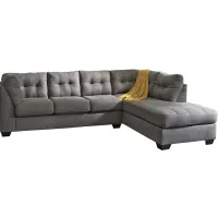 Desmond II Microfiber 2-pc. Sectional in Gray by Ashley Furniture