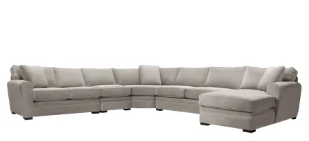 Artemis II 5-pc. Right Hand Facing Sectional Sofa in Gypsy Platinum by Jonathan Louis