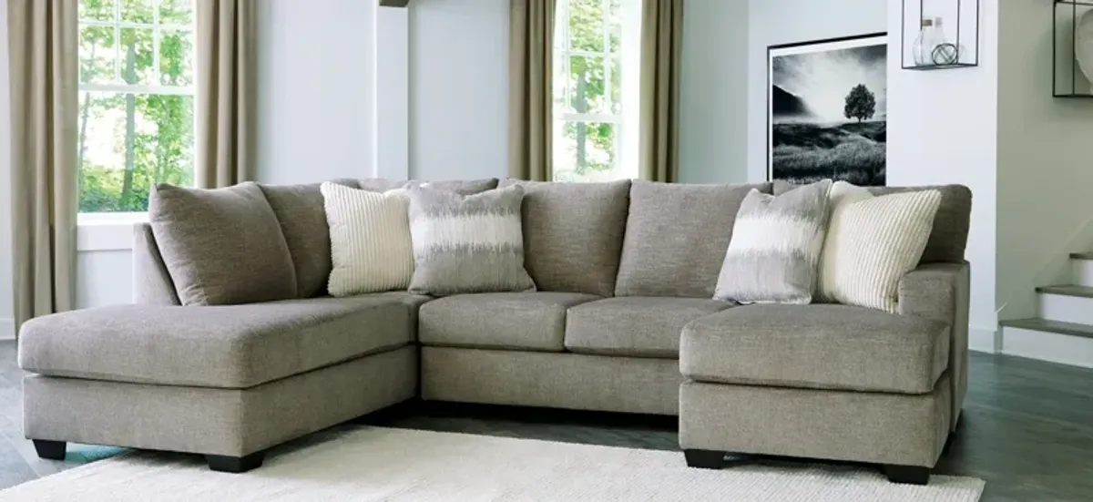 Creswell 2-pc. Sectional with Chaise in Stone by Ashley Furniture