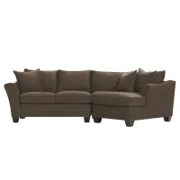 Foresthill 2-pc. Right Hand Cuddler Sectional Sofa in Santa Rosa Taupe by H.M. Richards