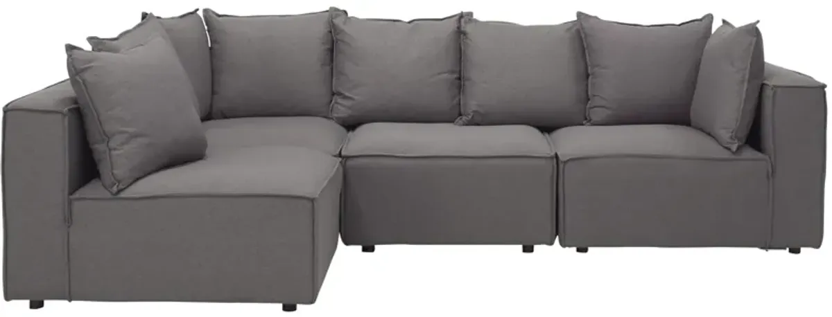 Loris Chenille 4-pc. Pit Sectional