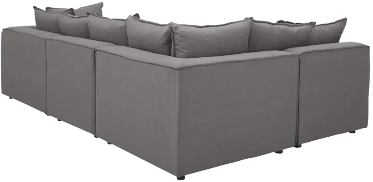 Loris Chenille 4-pc. Pit Sectional