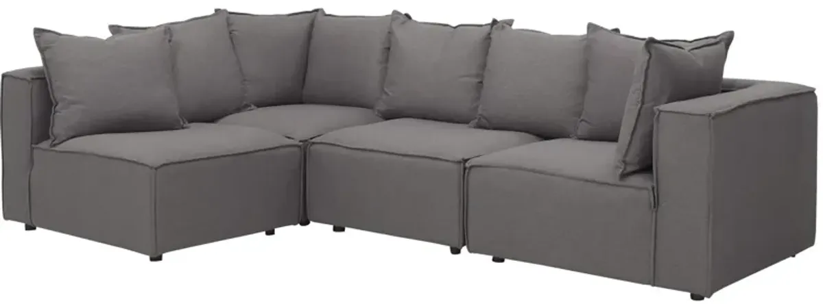 Loris Chenille 4-pc. Pit Sectional