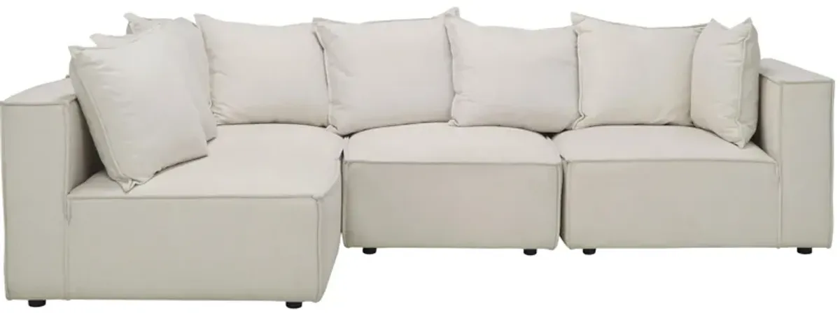 Loris Chenille 4-pc. Pit Sectional