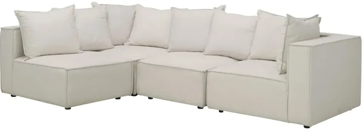 Loris Chenille 4-pc. Pit Sectional