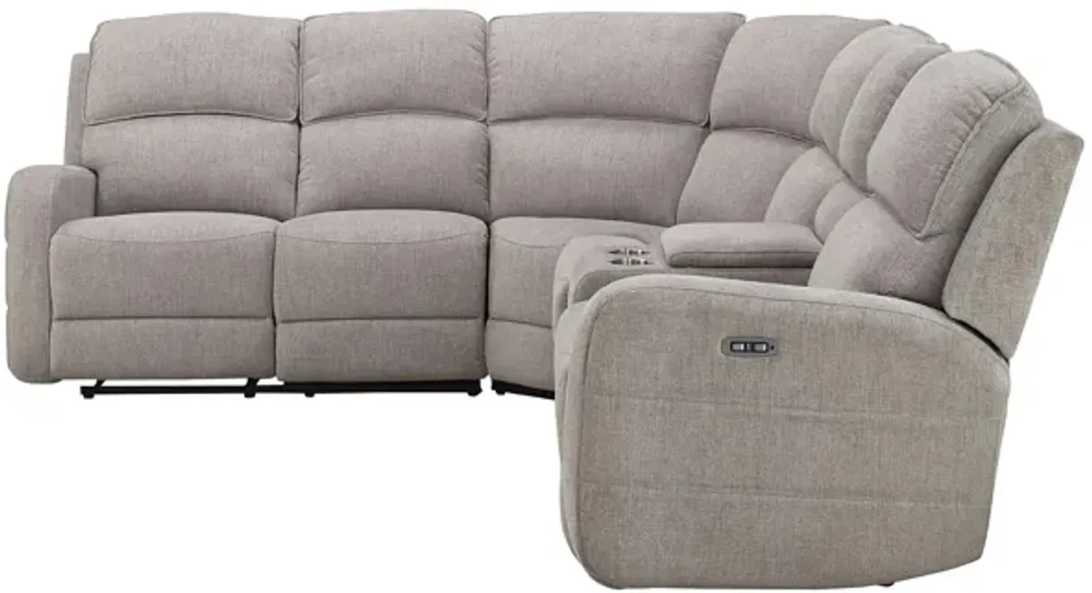 Everitt Chenille 3-pc. Power Sectional