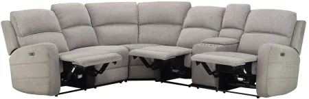 Everitt Chenille 3-pc. Power Sectional in Gray by Bellanest