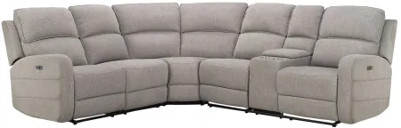 Everitt Chenille 3-pc. Power Sectional in Gray by Bellanest