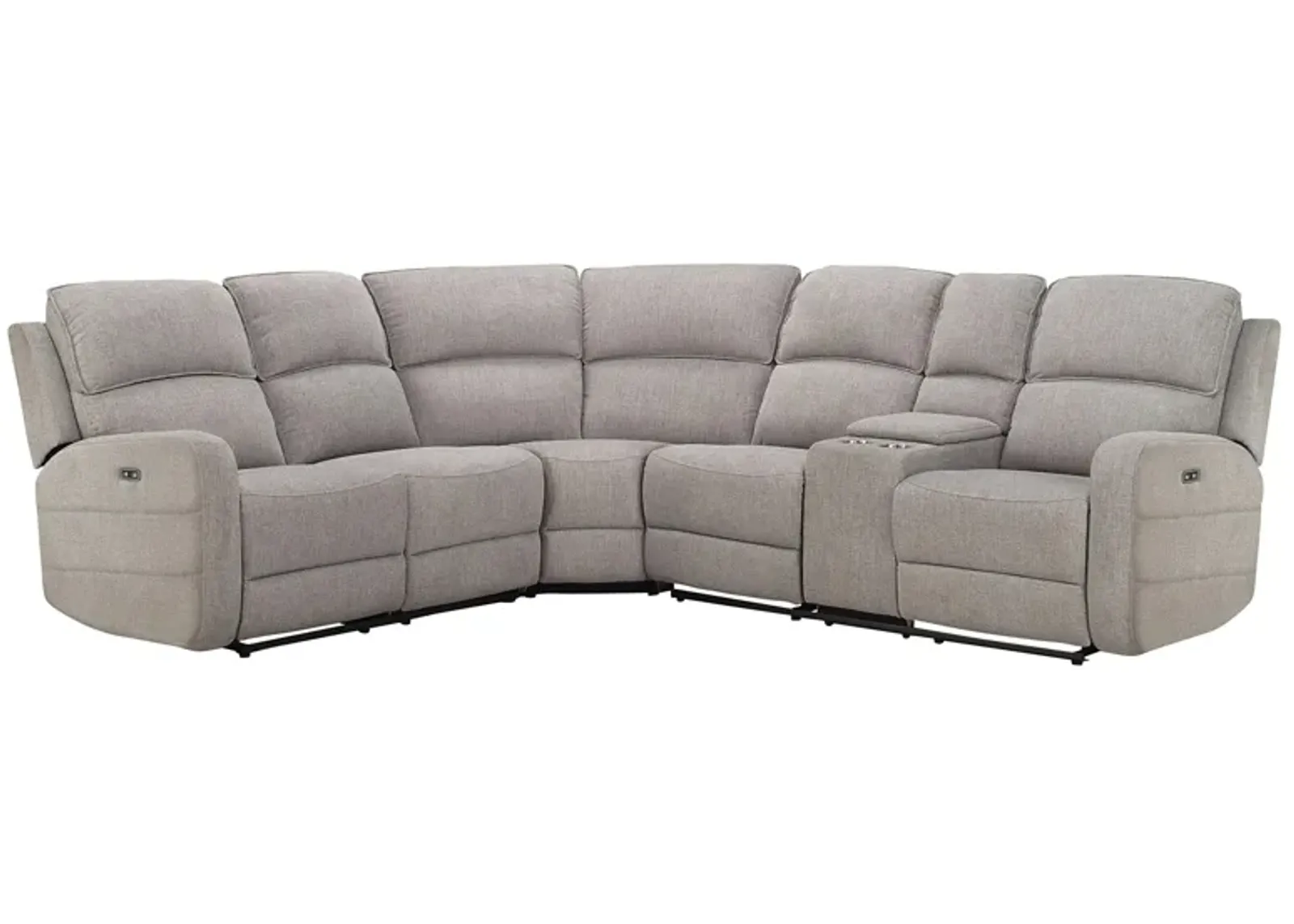 Everitt Chenille 3-pc. Power Sectional in Gray by Bellanest