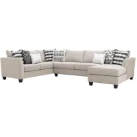 Daine 3-pc. Sectional Sofa w/ Full Sleeper in Popstitch Shell by Fusion Furniture