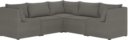 Stacy III 5-pc. Symmetrical Sectional Sofa in Linen Gray by Skyline
