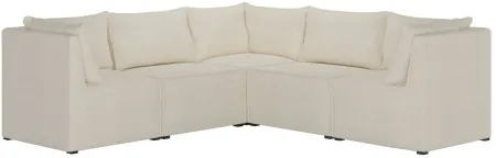 Stacy III 5-pc. Symmetrical Sectional Sofa in Linen Talc by Skyline