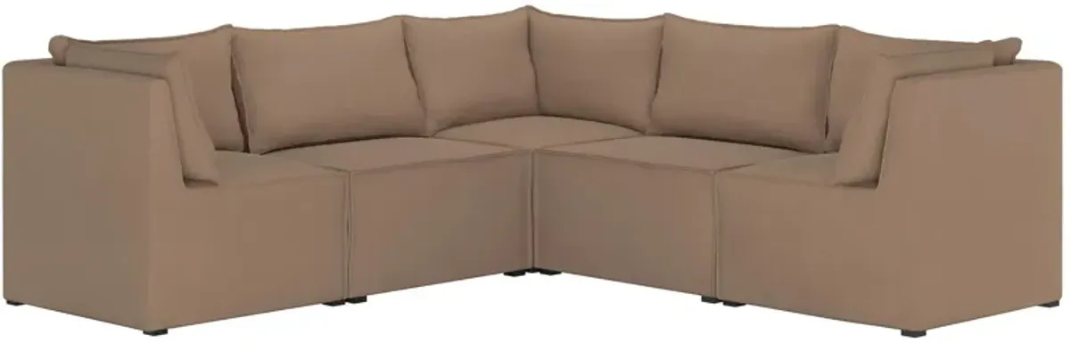 Stacy III 5-pc. Symmetrical Sectional Sofa in Premier Oatmeal by Skyline