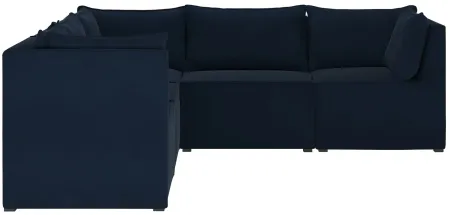 Stacy III 5-pc. Symmetrical Sectional Sofa in Velvet Ink by Skyline