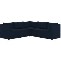 Stacy III 5-pc. Symmetrical Sectional Sofa in Velvet Ink by Skyline