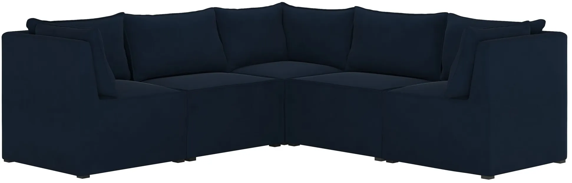 Stacy III 5-pc. Symmetrical Sectional Sofa in Velvet Ink by Skyline