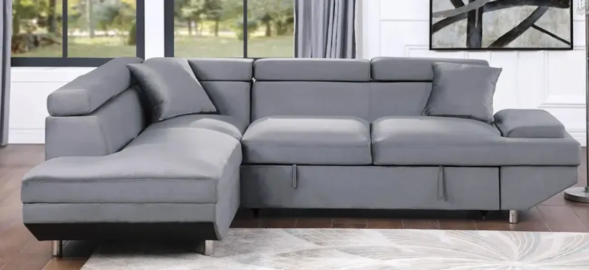 Monty 2-pc. Convertible Sectional Sleeper Sofa W/ Chaise