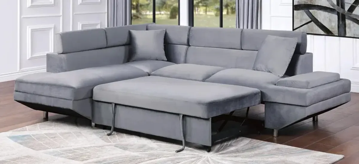 Monty 2-pc. Convertible Sectional Sleeper Sofa W/ Chaise