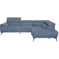 Orofino 2-pc. Sectional Sofa in Blue by Homelegance