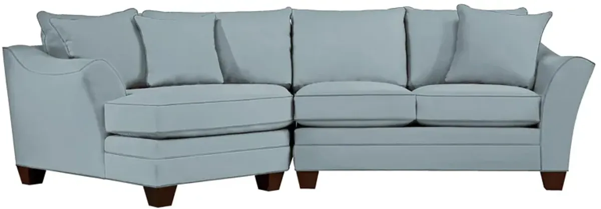 Foresthill 2-pc. Left Hand Cuddler Sectional Sofa in Suede So Soft Hydra by H.M. Richards