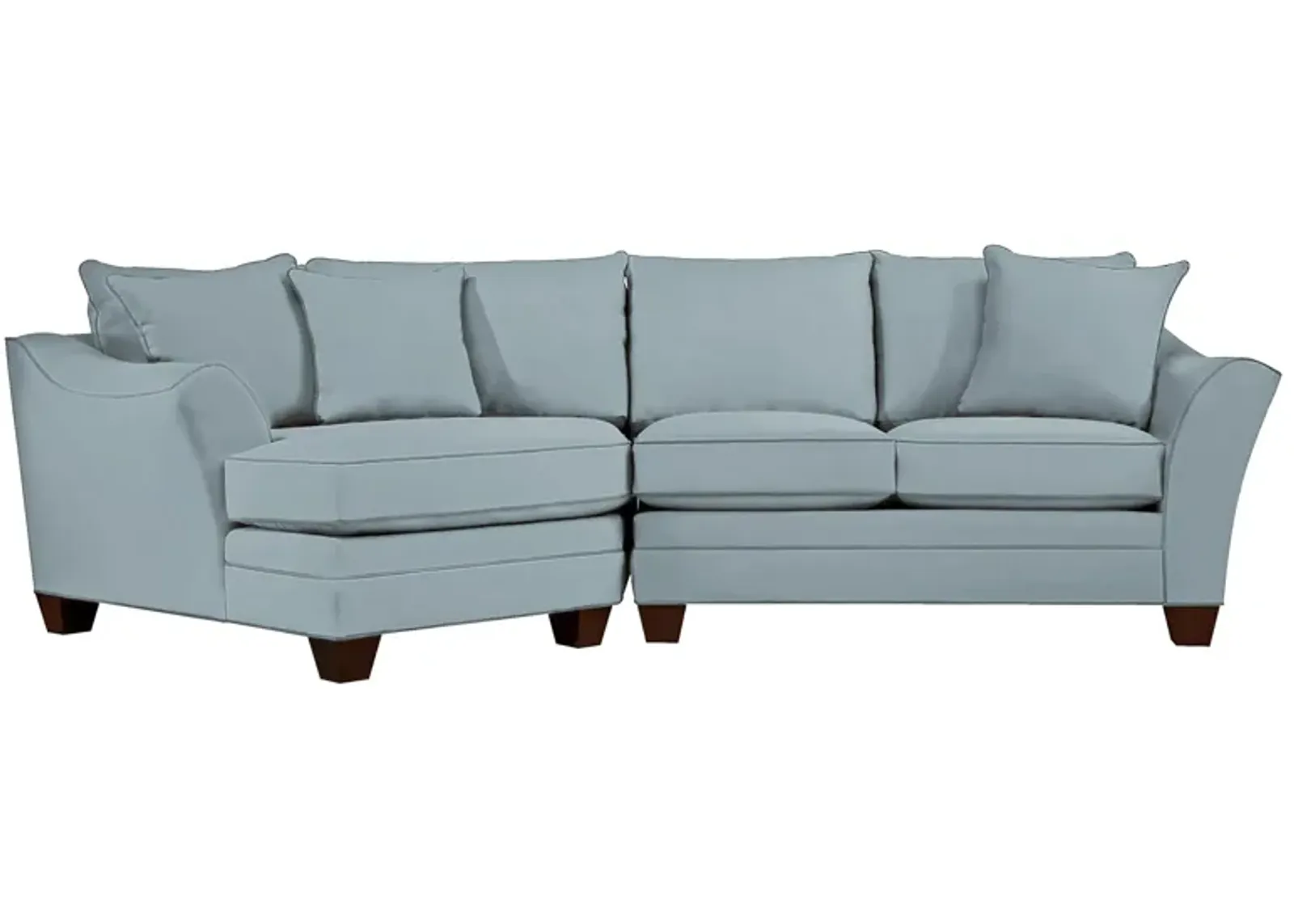 Foresthill 2-pc. Left Hand Cuddler Sectional Sofa in Suede So Soft Hydra by H.M. Richards