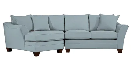Foresthill 2-pc. Left Hand Cuddler Sectional Sofa in Suede So Soft Hydra by H.M. Richards