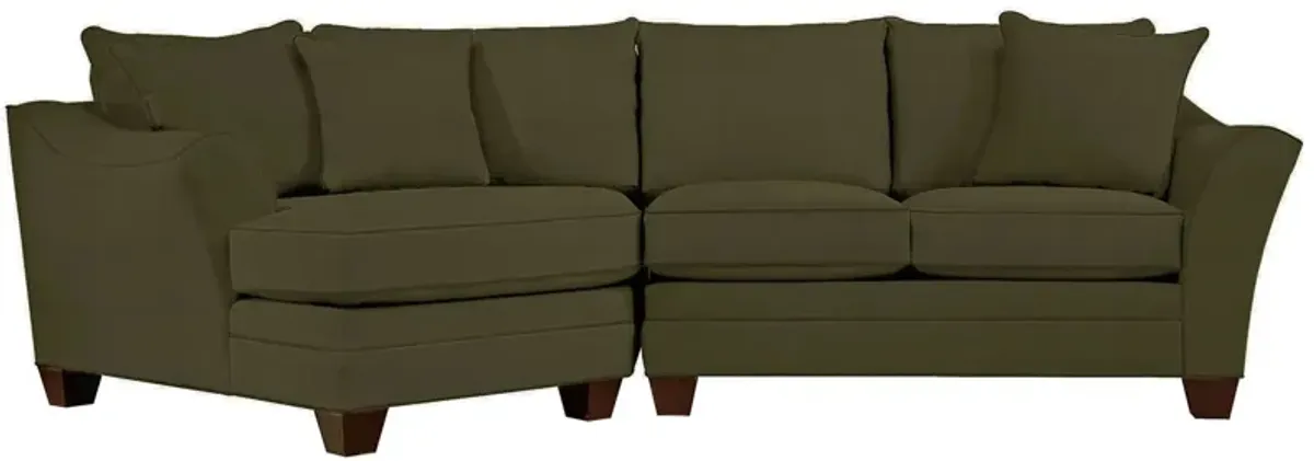 Foresthill 2-pc. Left Hand Cuddler Sectional Sofa in Suede So Soft Pine by H.M. Richards