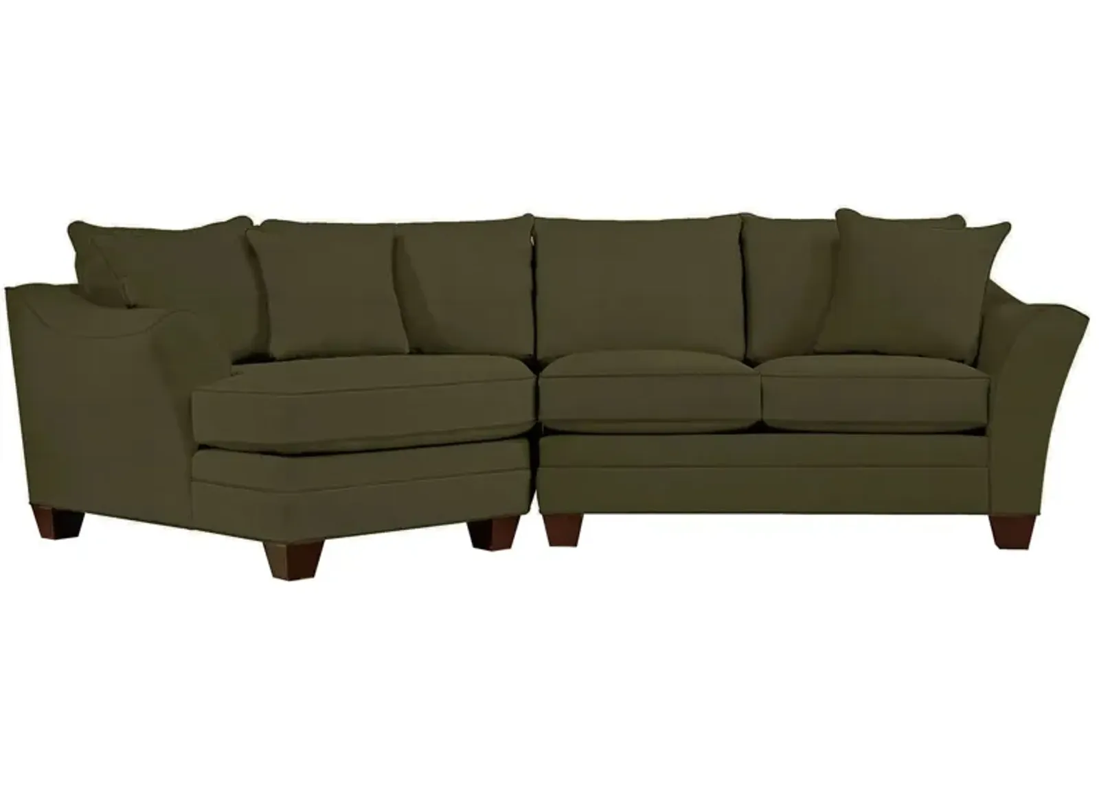 Foresthill 2-pc. Left Hand Cuddler Sectional Sofa in Suede So Soft Pine by H.M. Richards