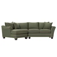 Foresthill 2-pc. Left Hand Cuddler Sectional Sofa in Suede So Soft Pine by H.M. Richards