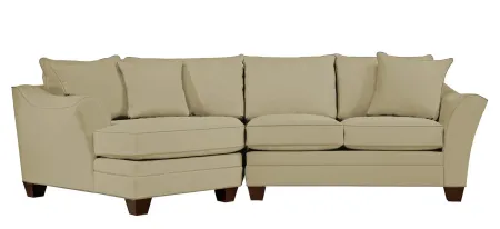 Foresthill 2-pc. Left Hand Cuddler Sectional Sofa in Suede So Soft Vanilla by H.M. Richards