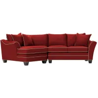 Foresthill 2-pc. Left Hand Cuddler Sectional Sofa in Suede So Soft Cardinal/Mineral by H.M. Richards