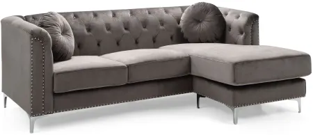 Delray 2-pc. Reversible Sectional Sofa in Gray by Glory Furniture