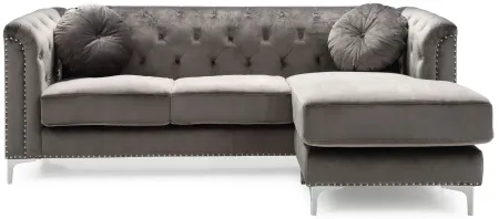Delray 2-pc. Reversible Sectional Sofa in Gray by Glory Furniture