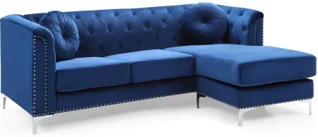Delray 2-pc. Reversible Sectional Sofa in Blue by Glory Furniture