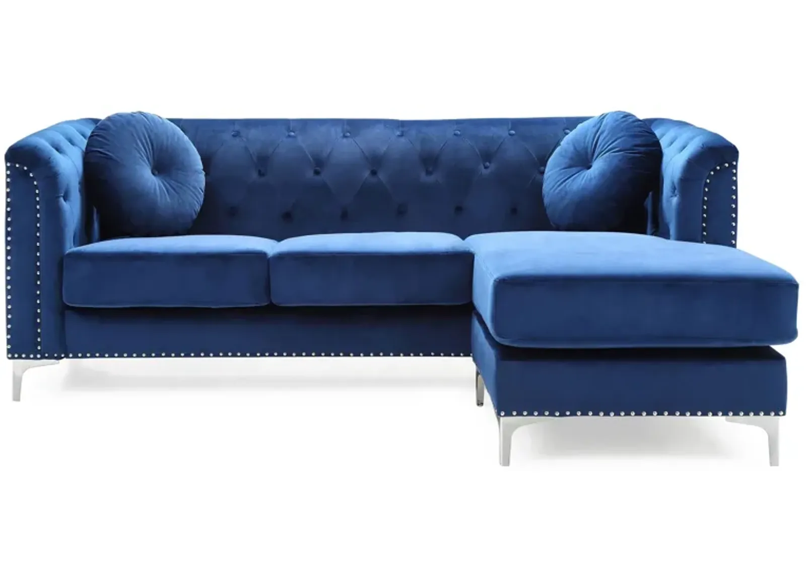 Delray 2-pc. Reversible Sectional Sofa in Blue by Glory Furniture