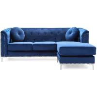 Delray 2-pc. Reversible Sectional Sofa in Blue by Glory Furniture