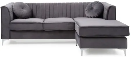 Deltona 2-pc. Reversible Sectional Sofa in Gray by Glory Furniture